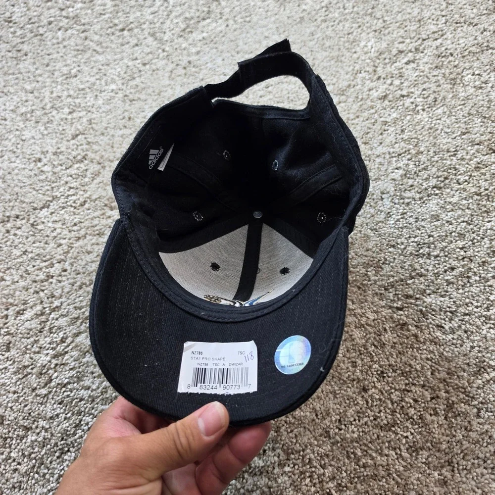 VINTAGE Adidas Washington Wizards Hat Mens OSFA Black NBA Basketball Cap Z4